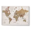 Push Pin World Map Vintage Light