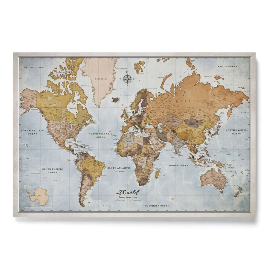 Gold-Yellow Safari canvascale map