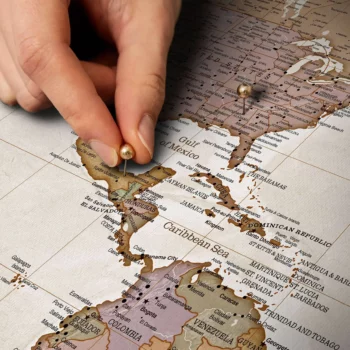 Golden Sunset world pin map