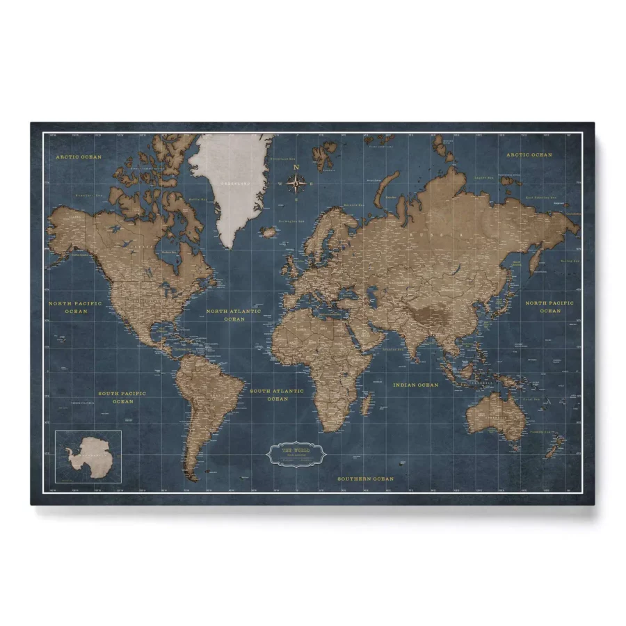 Push Pin World Map