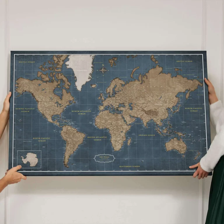 push pin map cork